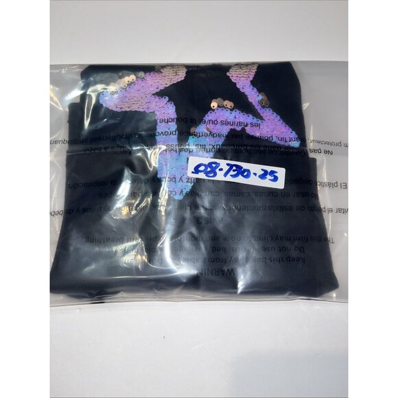 Athletic Works Short Sleeve Graphic T Shirt Youth Girls Size M (7-8) Black Star - Picture 8 of 8